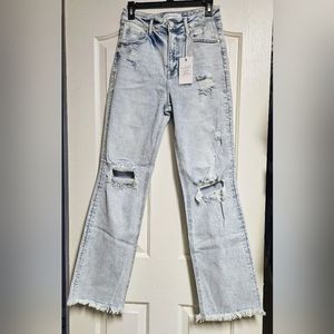 Risen High Rise Straight Jeans